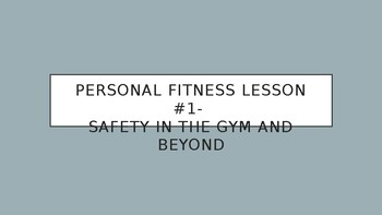 Preview of Personal Fitness Course Material
