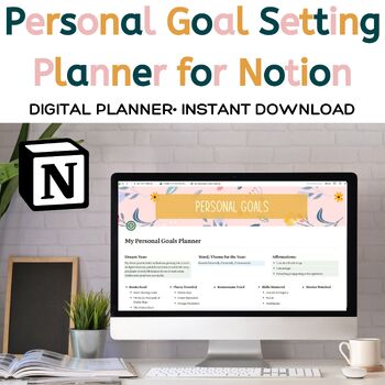 Preview of Personal Goal Setting Planner for Notion-Notion Template