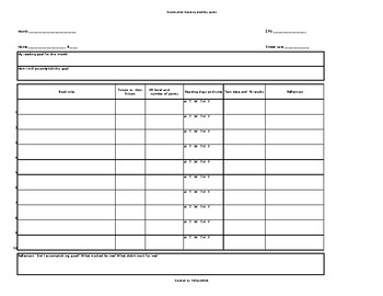 Preview of Personal Goal Tracking sheets for students