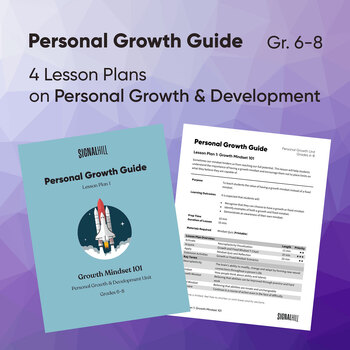 Preview of Personal Growth Guide | Growth & Development Unit | 4 Lesson Plans