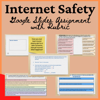 Preview of Personal Health Internet Safety Lesson for Distance Virtual & Classroom Learning