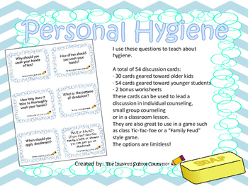 Personal Hygiene Question Cards by The Inspired School Counselor