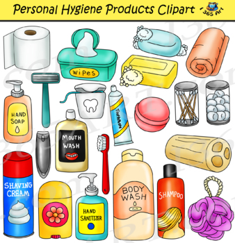 Preview of Personal Hygiene Clipart - Hygiene Products Clipart