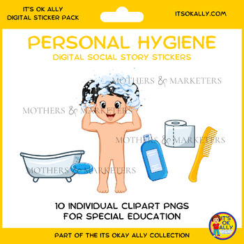 Preview of Personal Hygiene - Digital Social Sticker Set | Its Ok Ally