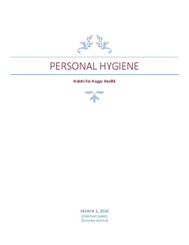 Preview of Personal HygieneUnit-Habits for Happy Health