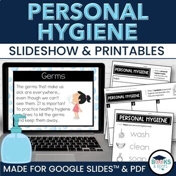 Preview of Personal Hygiene: Healthy Living Lesson Slideshow - Google Slides™ + Printables