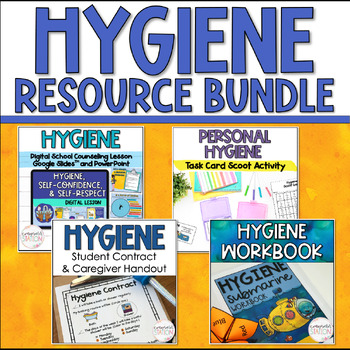 Preview of Personal Hygiene Lesson, Workbook, Task Cards, Contract, and Handout BUNDLE
