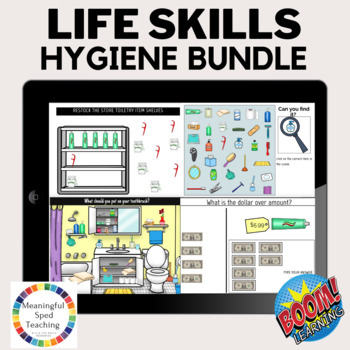Preview of Personal Hygiene Life Skills Boom Cards™ Bundle 