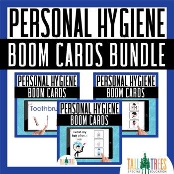 Preview of Personal Hygiene Life Skills Special Education Boom Cards BUNDLE