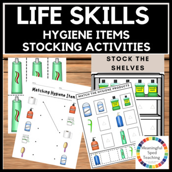 Preview of Personal Hygiene Life Skills Stock the Shelves Worksheets 