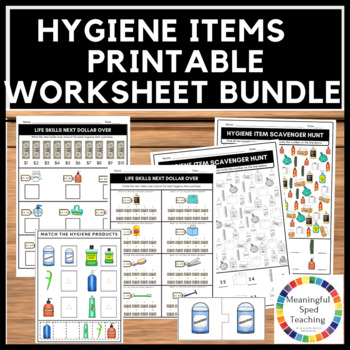 Preview of Personal Hygiene Life Skills Unit Printable Worksheets for Special Education