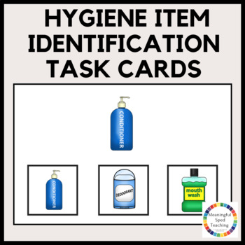 Preview of Personal Hygiene Matching Hygiene Items Life Skills Task Cards 