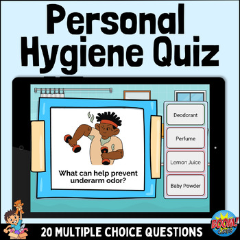 Preview of Personal Hygiene Multiple Choice Interactive Quiz Using Boom Cards