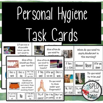 Preview of Personal Hygiene Task Cards    
