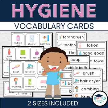 Preview of Personal Hygiene Vocabulary Cards for Healthy Living