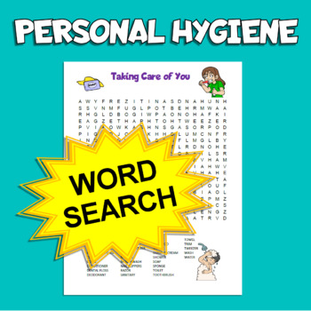 Preview of Personal Hygiene Word Search Puzzle