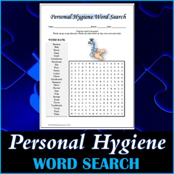 Preview of Personal Hygiene Word Search Puzzle