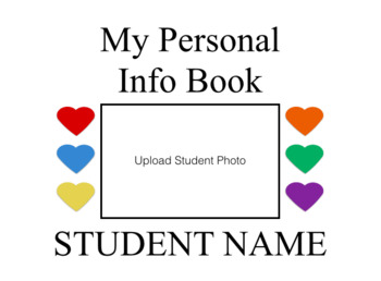 Preview of Personal Information Interactive Book: Editable