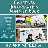 Personal Information Adapted Book