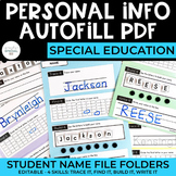 Personal Information Autofill PDF: Name File Folders | Spe