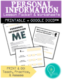 Personal Information Packet & Worksheets (special educatio