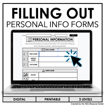 Preview of Personal Information Practice Forms for Special Education