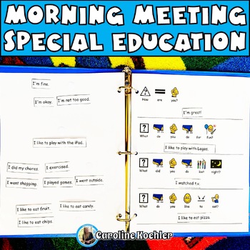 Preview of Morning Meeting Autism Morning Work Personal Practice Information SPED