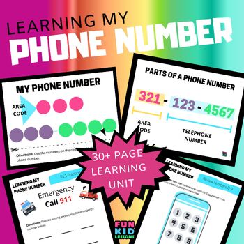 Preview of Personal Information Series - Learning My Phone Number