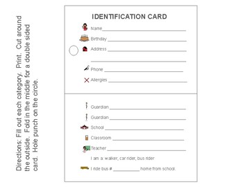 Preview of Personal Information Student Workbook, Morning Work, Independent Work