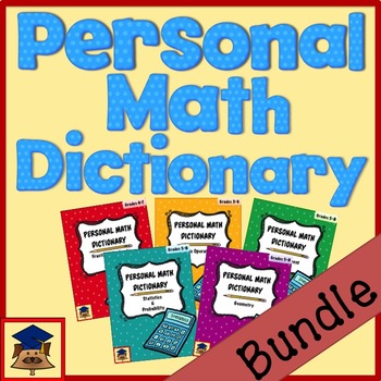 Preview of Personal Math Dictionary Bundle