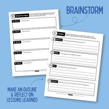 Personal Narrative Brainstorming Packet and Graphic Organizer | TpT