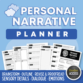 Personal Narrative Writing Packet with Brainstorming and G