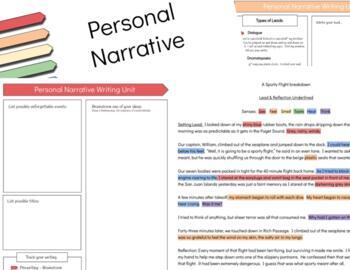 Preview of Personal Narrative DIGITAL Writing Process Packet/Slideshow/Rubric