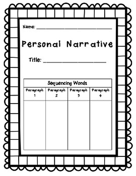 Preview of Personal Narrative EET Organizer