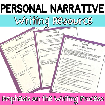 Preview of Personal Narrative Essay- Emphasis on the Writing Process- 6th, 7th, 8th Grade