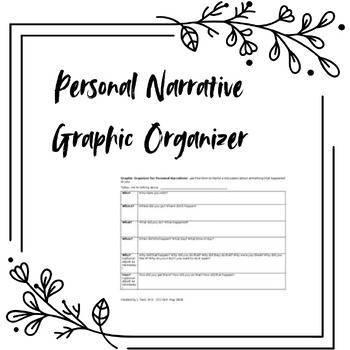 Preview of Personal Narrative Graphic Organizer