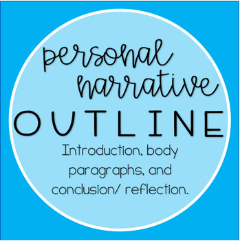 Preview of Personal Narrative Graphic Organizer Rough Draft Outline
