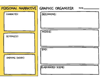 Preview of Personal Narrative Graphic Orgaphizer