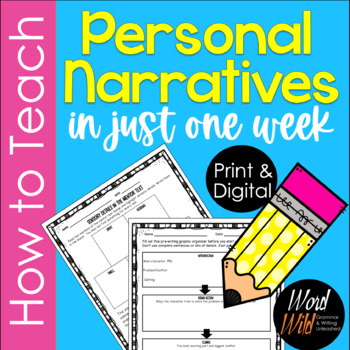 Preview of Personal Narrative Graphic Organizer Sensory Details Internal External Conflict