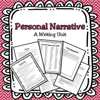 Preview of Personal Narrative: A Writing Unit