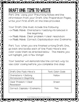 personal narrative multi draft first person writing for grade 5 ccss