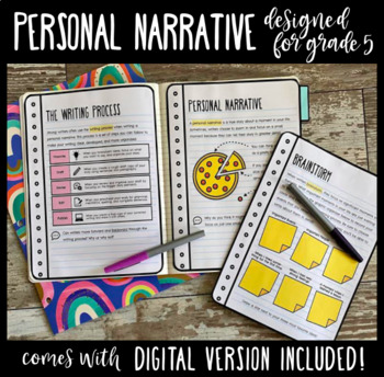 Preview of Personal Narrative Notebook and Mini-Lesson Unit — Digital Version Included!