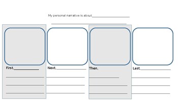 Preview of Personal Narrative Organizer--- Editable