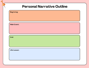 Preview of Personal Narrative Outline