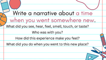 Preview of Personal Narrative Prompt