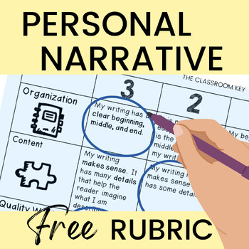 Preview of Personal Narrative Rubric