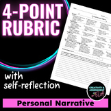 Personal Narrative Rubric | Practical Editable 4 Point for