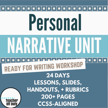 Preview of *Personal Narrative Unit
