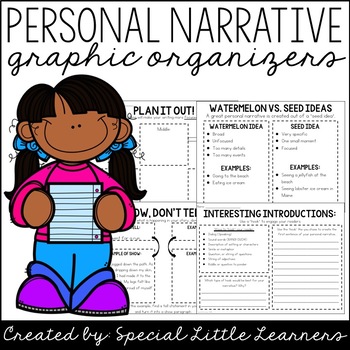 Personal Narrative Unit Graphic Organizers by Special Little Learners