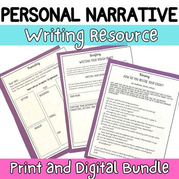 Personal Narrative Writing Bundle- 6th, 7th, and 8th Grade by Oh So ...